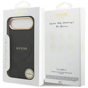 Guess Peony Hot Stamp MagSafe Case for iPhone Air - Black