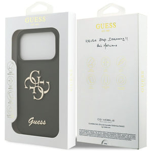 Guess Silicone Big 4G Script Case for iPhone 17 Pro - Green