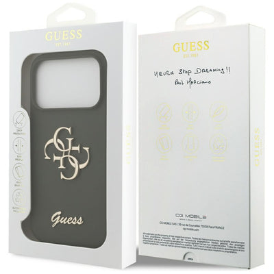 Guess Silicone Big 4G Script Case for iPhone 17 Pro Max - Green
