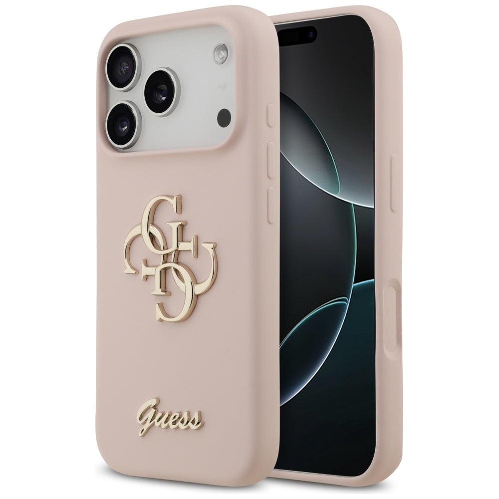 Guess Silicone Big 4G Script Case for iPhone 17 Pro