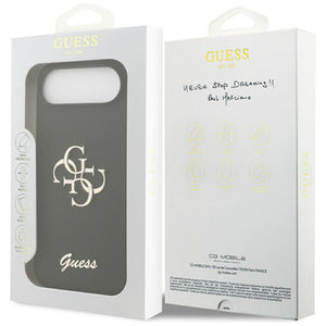 Guess Silicone Big 4G Script case for iPhone Air - black