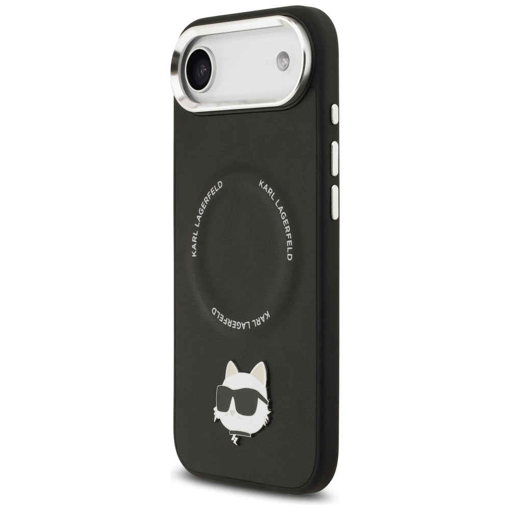 Karl Lagerfeld Choupette Pin MagSafe Case for iPhone Air Black