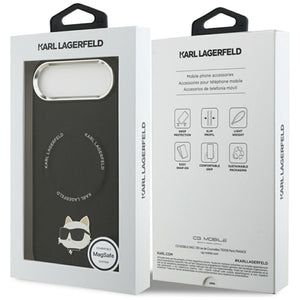 Karl Lagerfeld Choupette Pin MagSafe Case for iPhone Air Black