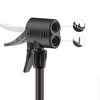 Rockbros 42610002001 floor bicycle pump with pressure gauge - black