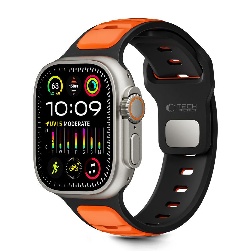 Tech-Protect IconBand Line Strap for Apple Watch 44 / 45 / 46 / 49 mm - Black and