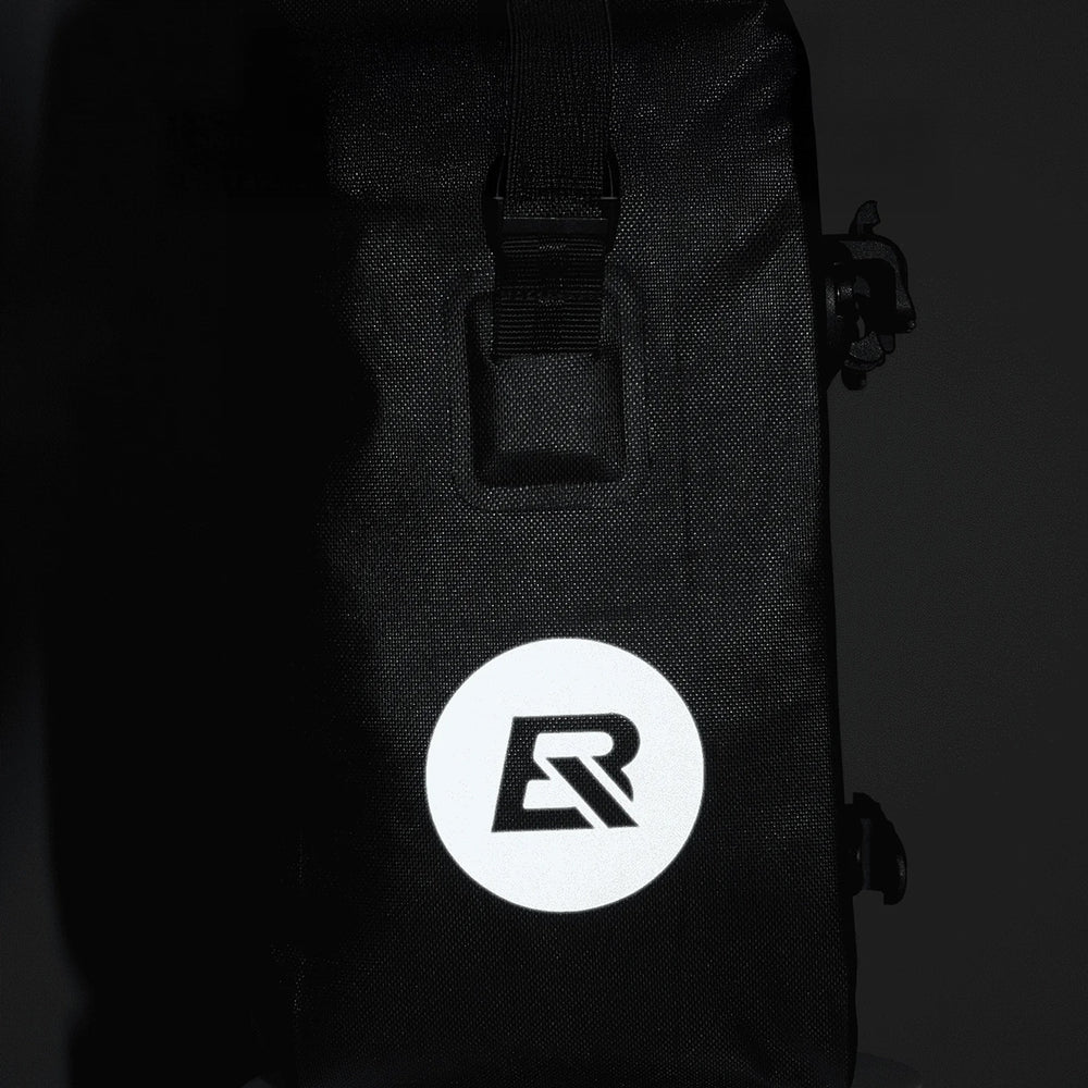 Rockbros AS-003-1BK waterproof bicycle bag with shoulder strap, front/rear mounting, 10-14l - black