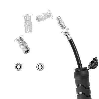 Rockbros 810PCS-HP Mini Hand Bicycle Pump with Presta &amp; Schrader Hose - Black