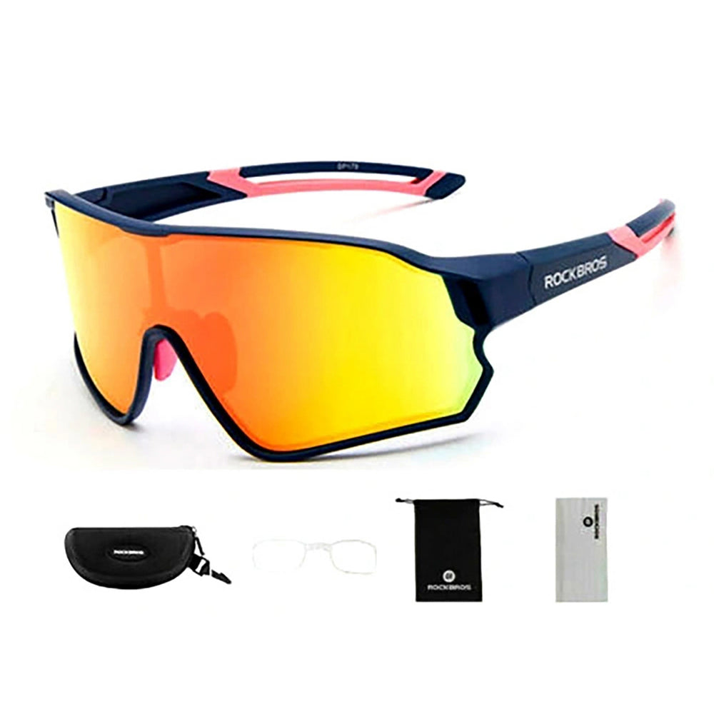 Rockbros 10134PL Polarized Cycling Glasses - Blue and Pink