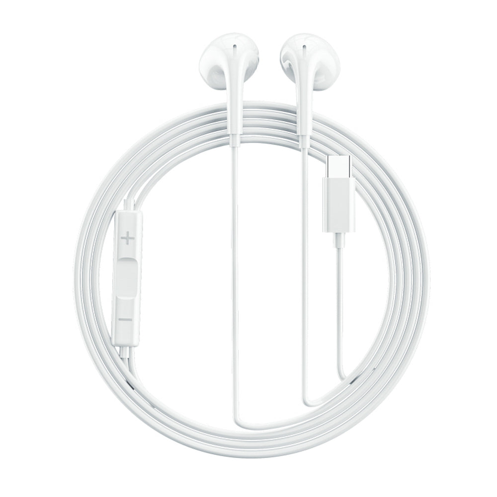QCY LH1 In-Ear Wired Headphones with Remote and Microphone 1.15m - White
