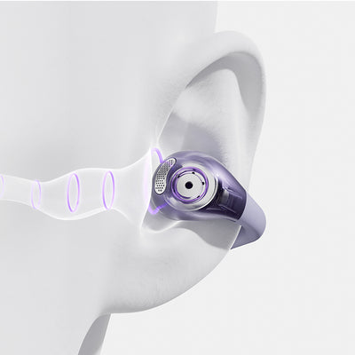 OWS QCY Crossky C30 Earphones with Clip IPX4 Bluetooth 5.4 - Purple