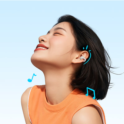 OWS QCY Crossky C10 Earphones with ENC Clip IPX5 Bluetooth 5.4 - White