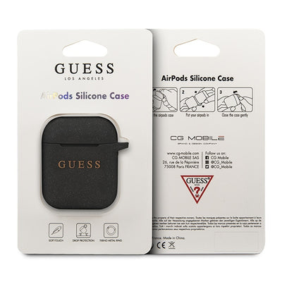 Guess Silicone Cover for AirPods 1/2 - Black
