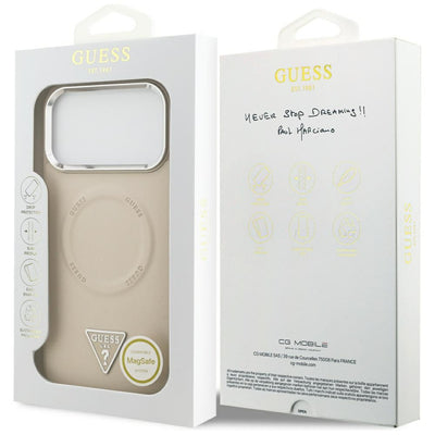 Guess Triangle Logo MagSafe Case for iPhone 17 Pro - Beige