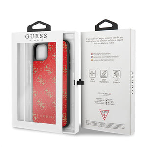 Guess GUHCN654GGPRE iPhone 11 Pro Max red/red hard case 4G Double Layer Glitter