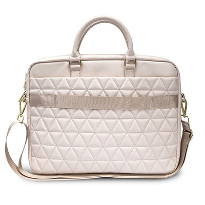 Guess Quilted bag for a 16" laptop - pink