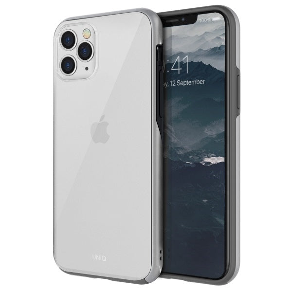 „Uniq Vesto Hue“ dėklas, skirtas „iPhone 11 Pro Max“ – skaidrus ir sidabrinis