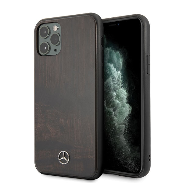„Mercedes Wood Line“ palisandro medienos dėklas, skirtas „iPhone 11 Pro Max“ – rudas