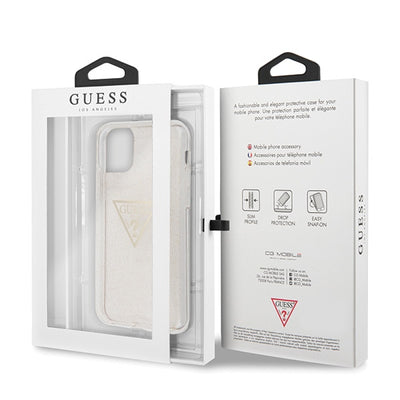 Guess GUHCN58SGTLGO iPhone 11 Pro gold/gold hard case Glitter Triangle