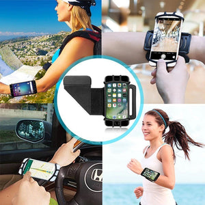 Universal Running Forearm Armband for 6" Smartphones black
