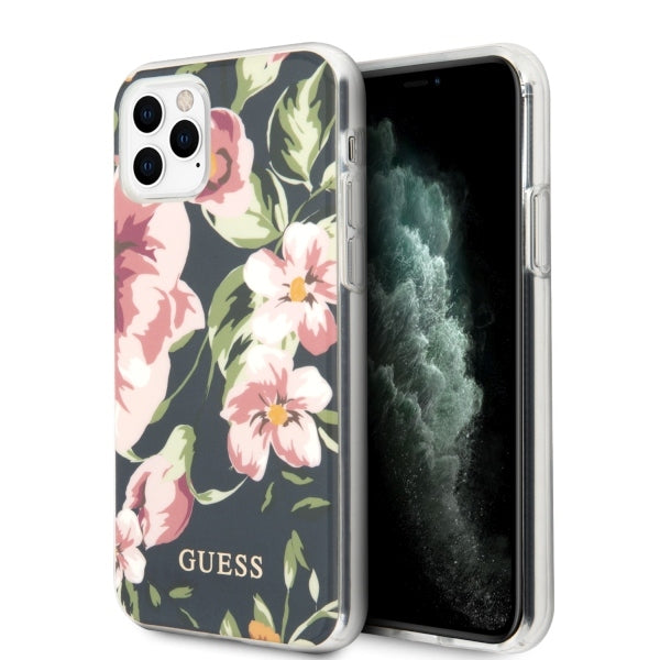 „Guess N.3 Flower Collection“ dėklas, skirtas „iPhone 11 Pro Max“ – tamsiai mėlynas