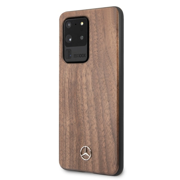 „Mercedes Wood Line Walnut“ dėklas, skirtas „Samsung Galaxy S20 Ultra“ – rudas