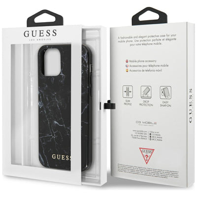 Guess Marble iPhone 12 Pro Max Case - Black