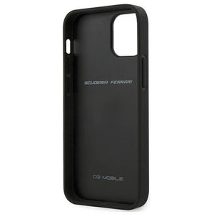 Ferrari FESNECHCP12SBK iPhone 12 mini 5.4" black/black hardcase On Track PU Carbon