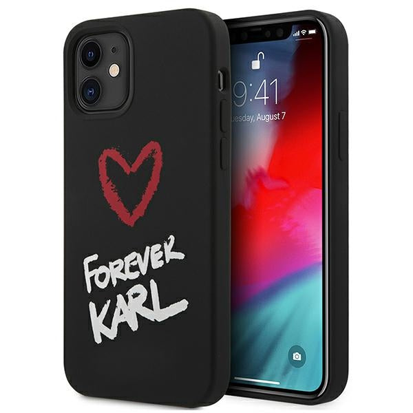 Karl Lagerfeld Silicone Forever Karl Case for iPhone 12 mini 5.4" - black