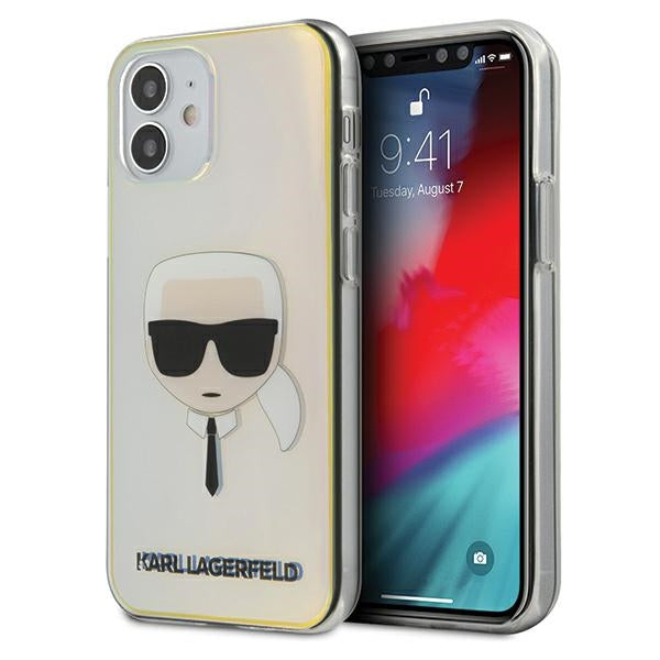 „Karl Lagerfeld Iridescent Karl's Head“ dėklas, skirtas „iPhone 12 mini“ – daugiaspalvis
