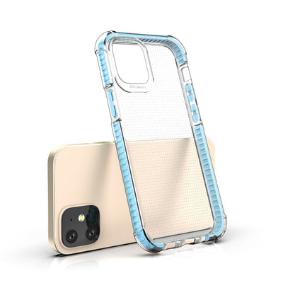Spring Armor clear TPU gel rugged protective cover with colorful frame for iPhone 12 mini green