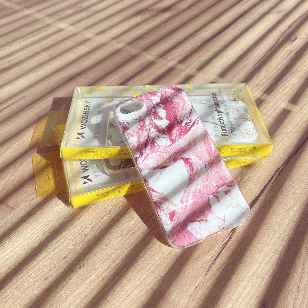 „Wozinsky“ marmurinis TPU dėklas, skirtas „Xiaomi Redmi 10X 4G“ / „Xiaomi Redmi Note 9“, baltas