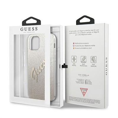 Guess GUHCP12LPCUGLSGO iPhone 12 Pro Max 6.7" gold/gold hardcase Glitter Gradient Script