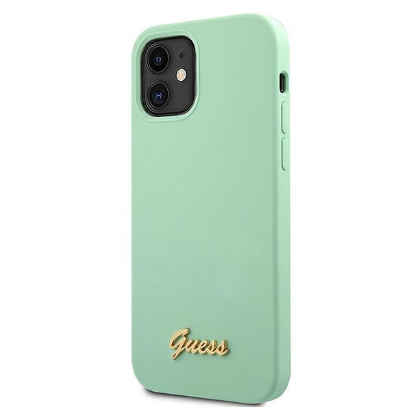 Guess GUHCP12SLSLMGGN iPhone 12 mini 5.4" green/green hardcase Metal Logo Script