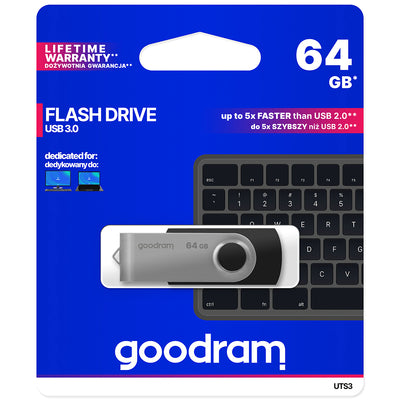 Pendrive 64 GB USB 3.2 Gen 1 UTS3 Goodram - black
