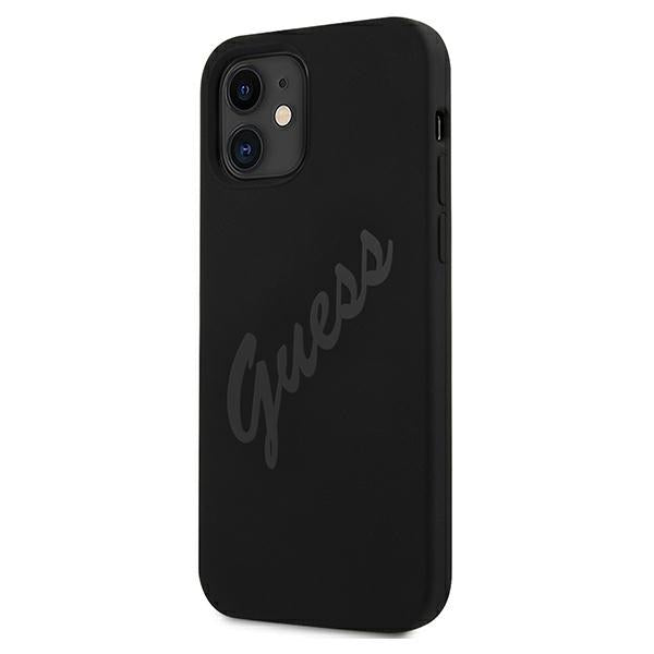 Guess GUHCP12SLSVSBK iPhone 12 mini 5.4" black/black hardcase Script Vintage