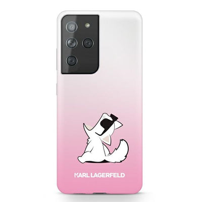 Karl Lagerfeld Choupette Fun Case for Samsung Galaxy S21 Ultra - Pink