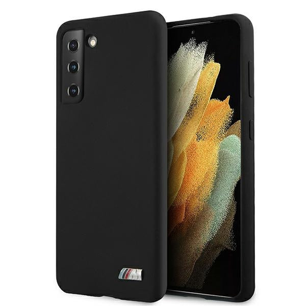 BMW silikoninis M kolekcijos dėklas, skirtas „Samsung Galaxy S21+“ – juodas