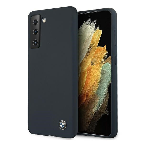 BMW silikoninis „Signature“ dėklas, skirtas „Samsung Galaxy S21+“ – tamsiai mėlynas