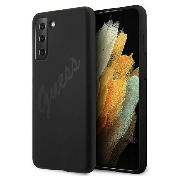 „Guess GUHCS21MLSVSBK S21+ G996“ juodas/juodas kietas dėklas „Script Vintage“