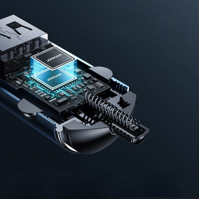 Joyroom Fast Car Charger USB Type C / USB 45W 5A Power Delivery Quick Charge 3.0 AFC SCP Gray (C-A35)