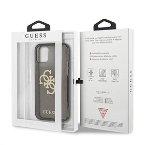 Guess GUHCP12LPCUGL4GBK iPhone 12 Pro Max 6.7" black/black hard case Glitter 4G Big Logo