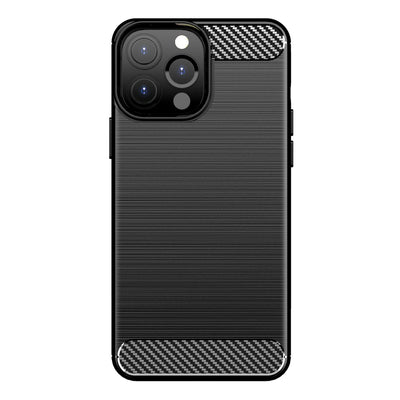 Carbon Case Flexible Cover TPU Case for iPhone 13 Pro black