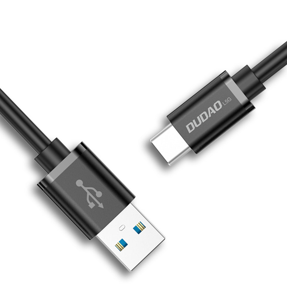 Dudao kabelis USB kabelis - USB C tipo itin greitas įkrovimas 1 m juodas (L5G-juodas)