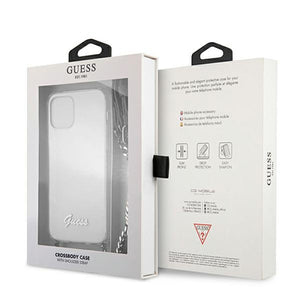 Guess GUHCP12LKC4GSSI iPhone 12 Pro Max 6.7" Transparent hardcase 4G Silver Chain