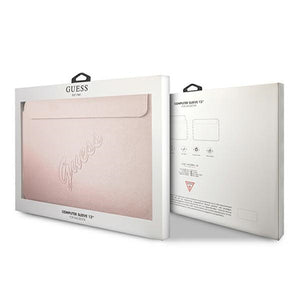 Guess Saffiano Script cover for a 13" laptop - pink