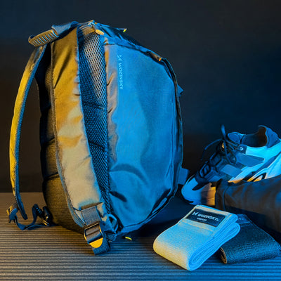 Wozinsky sports bag travel backpack hand luggage bag 40x20x25 cm for airplane black (WSB-B01)