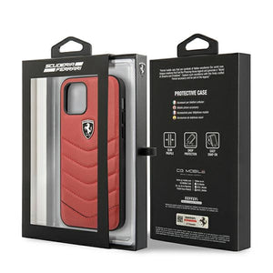 Ferrari FEHQUHCP12MRE iPhone 12/12 Pro red/red hardcase Off Track Quilted