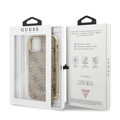 Guess GUHCN61GF4GBR iPhone 11 6.1" / Xr brown/brown hard case 4G Charms Collection