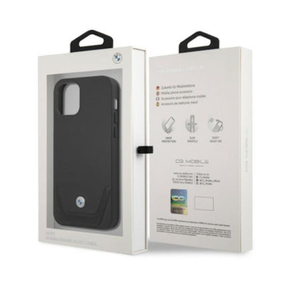BMW Leather Perforate Case for iPhone 12 Pro Max - Black