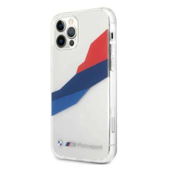 BMW Motorsport trispalvis dėklas, skirtas iPhone 12 Pro Max – permatomas